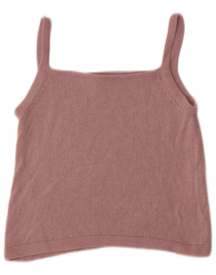Marella Womens Crop Cami Top UK 12 Soie Rose Moyen