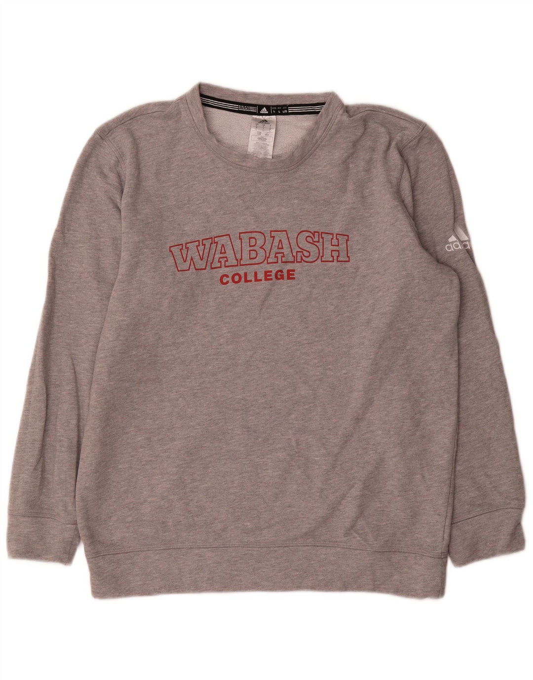 Adidas Pull graphique pour homme en coton gris Taille L