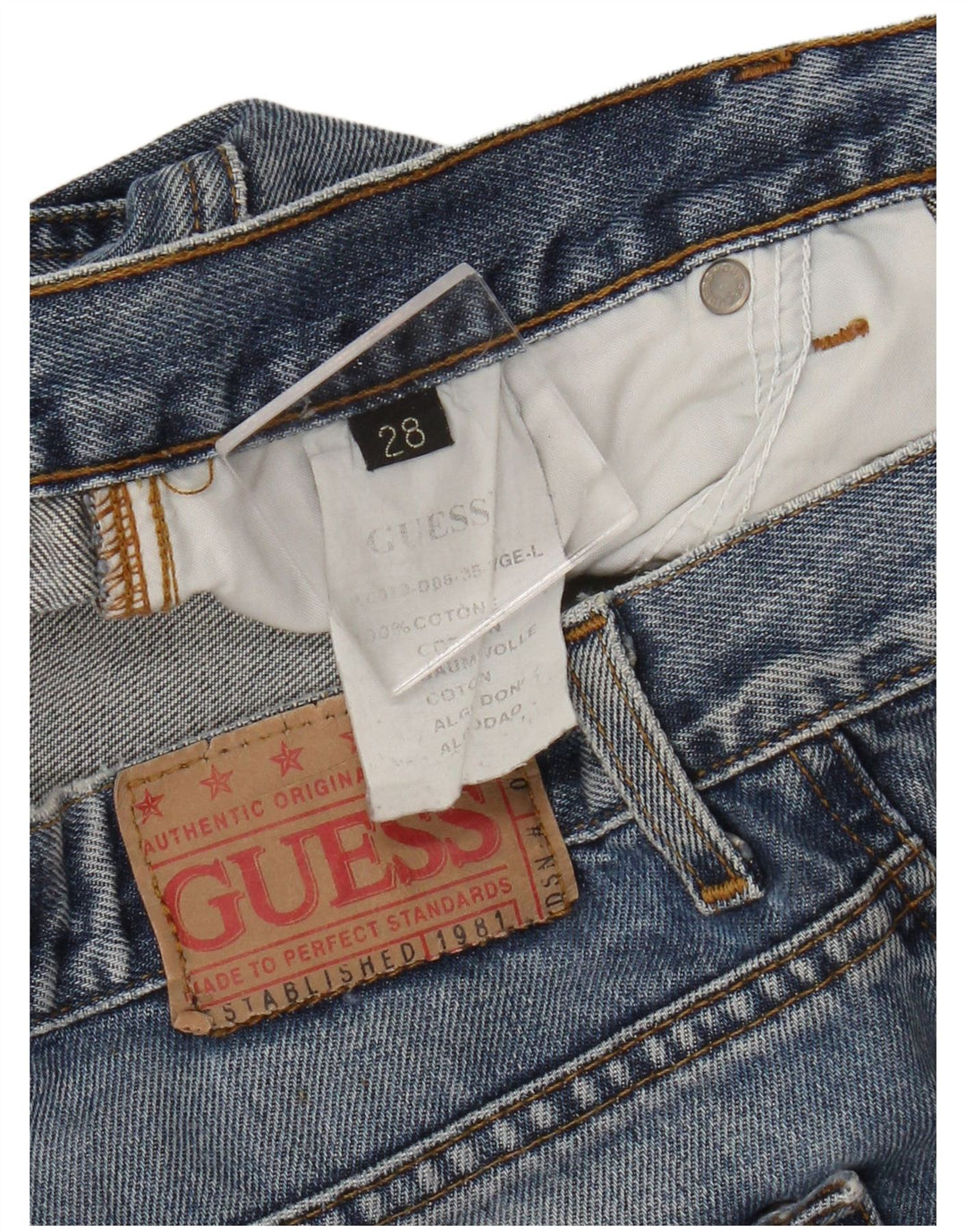 Guess Jean Bootcut Femme W28 L30 Bleu Coton