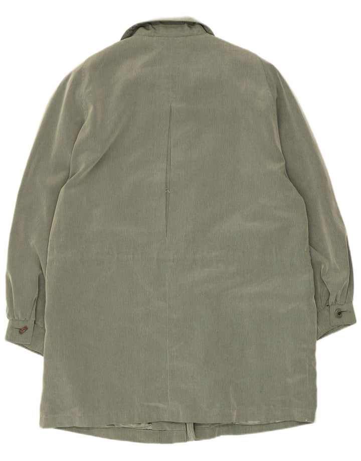 vintage Womens Overcoat UK 14 Grand Polyester Vert