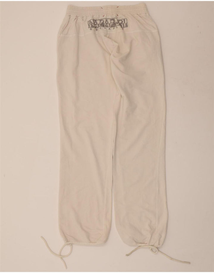 NAPAPIJRI Pantalon de survêtement graphique pour femme UK 12 Medium Blanc