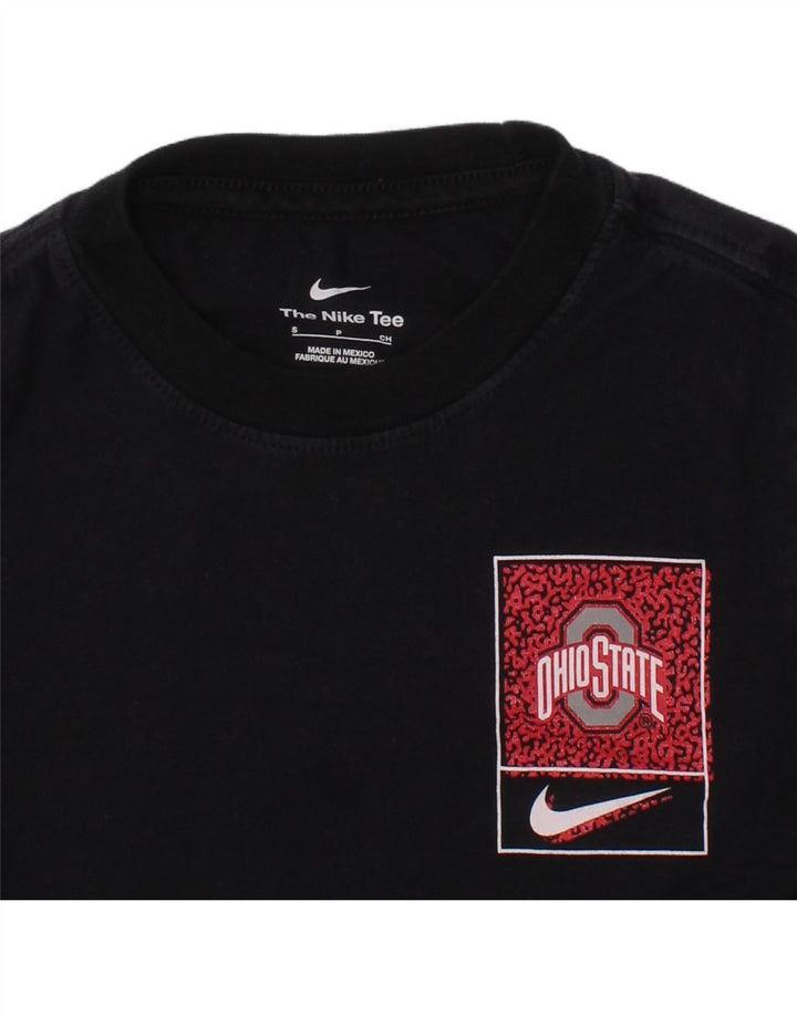 NIKE Boys Graphic Top Long Sleeve 8-9 Years Small Navy Blue