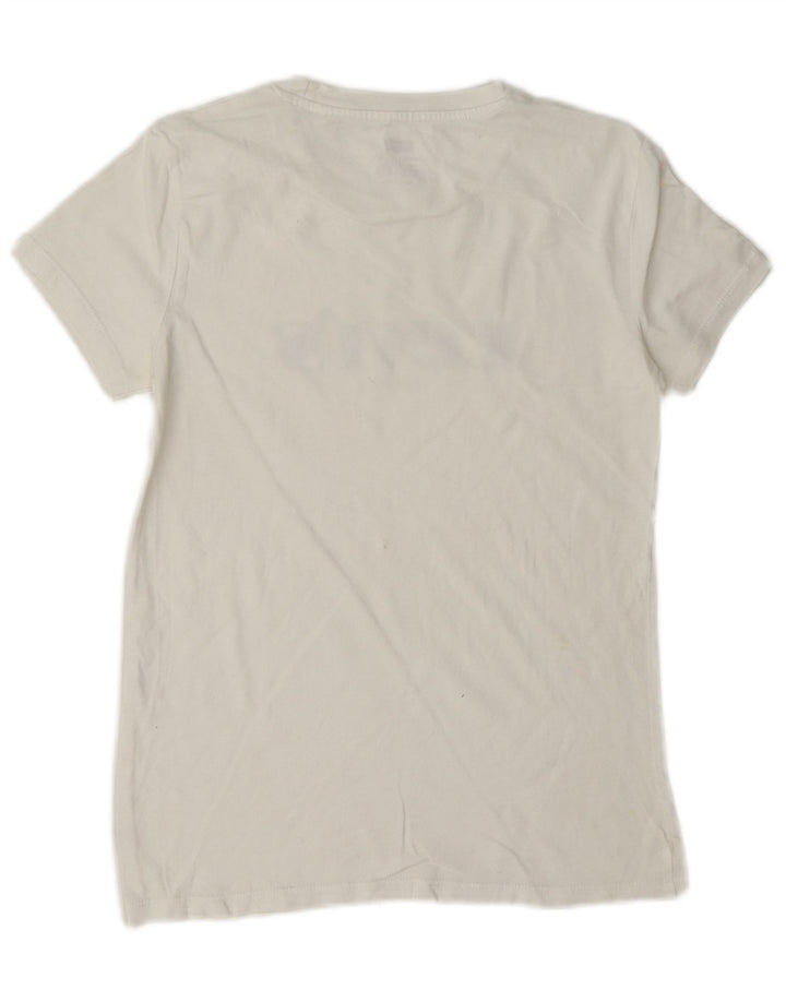 Levi's T-Shirt Graphique Oversize Femme UK 2 2XS Blanc