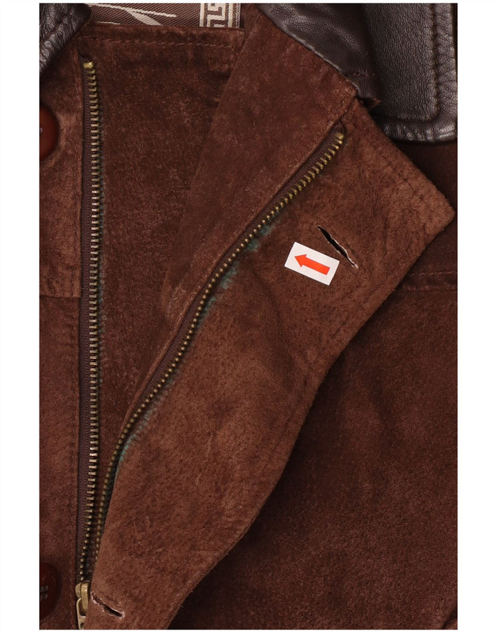 Compagnia Manteau coupe-vent en daim pour homme IT 50 Grand cuir marron