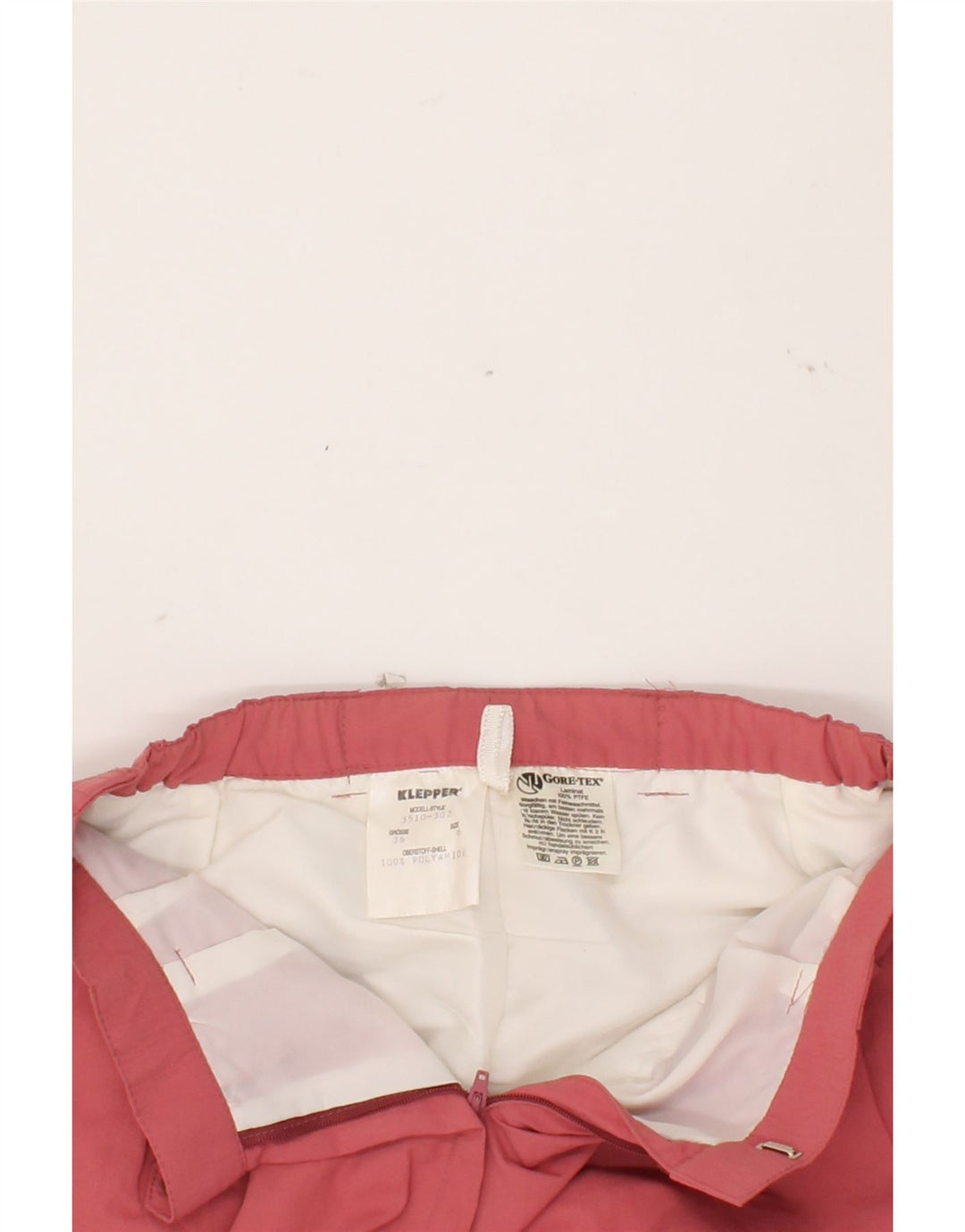 KLEPPER Womens Pegged Chino Trousers US 6 Medium W26 L29 Pink Polyester Vintage Klepper and Second-Hand Klepper from Messina Hembry 