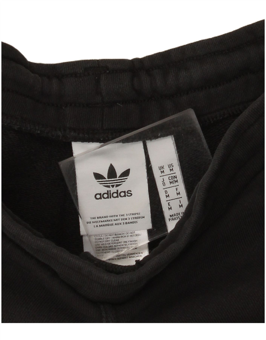 ADIDAS Short de sport homme en coton noir moyen