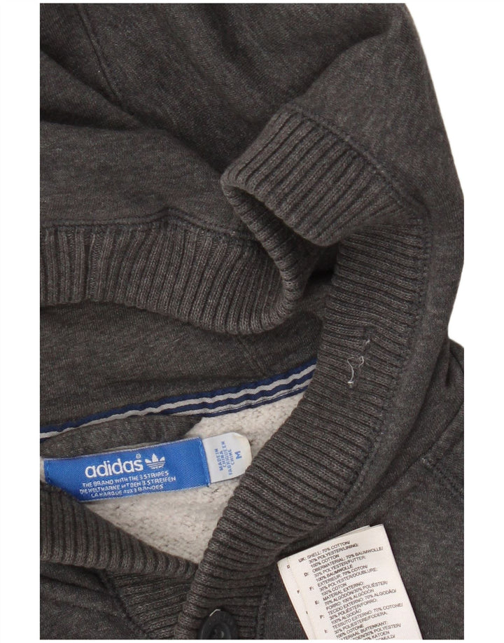 Adidas Veste de survêtement à capuche pour homme Gris moyen Coton