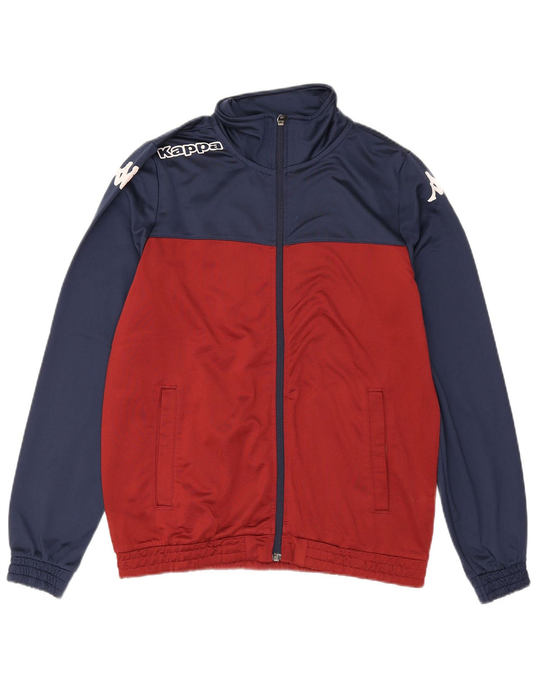Kappa Veste de survêtement graphique pour homme Taille S Bordeaux Colorblock