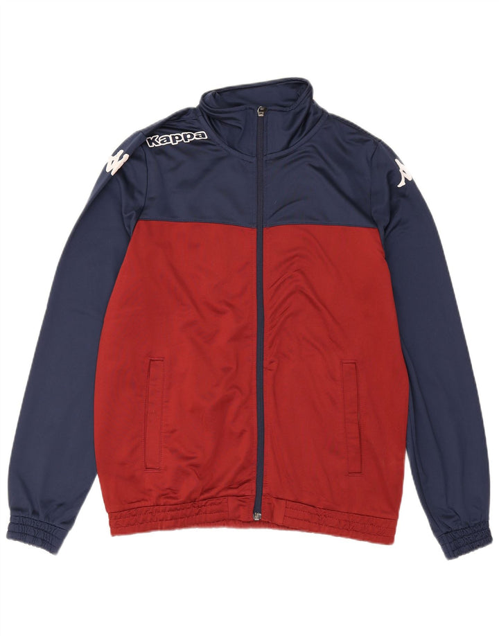 Kappa Veste de survêtement graphique pour homme Taille S Bordeaux Colorblock