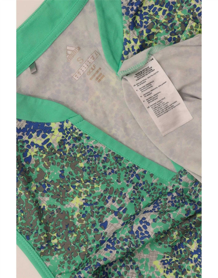 Adidas Débardeur de golf pour femme UK 10 Petit vert à pois en polyester