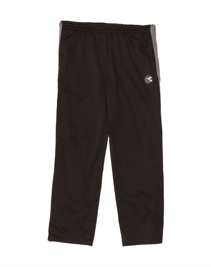 DIADORA Mens Tracksuit Trousers UK 38 Medium Black Colourblock Polyester Vintage Diadora and Second-Hand Diadora from Messina Hembry 