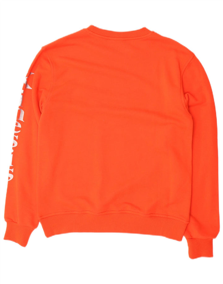FILA Sweat-shirt graphique pour homme XS en coton color block orange
