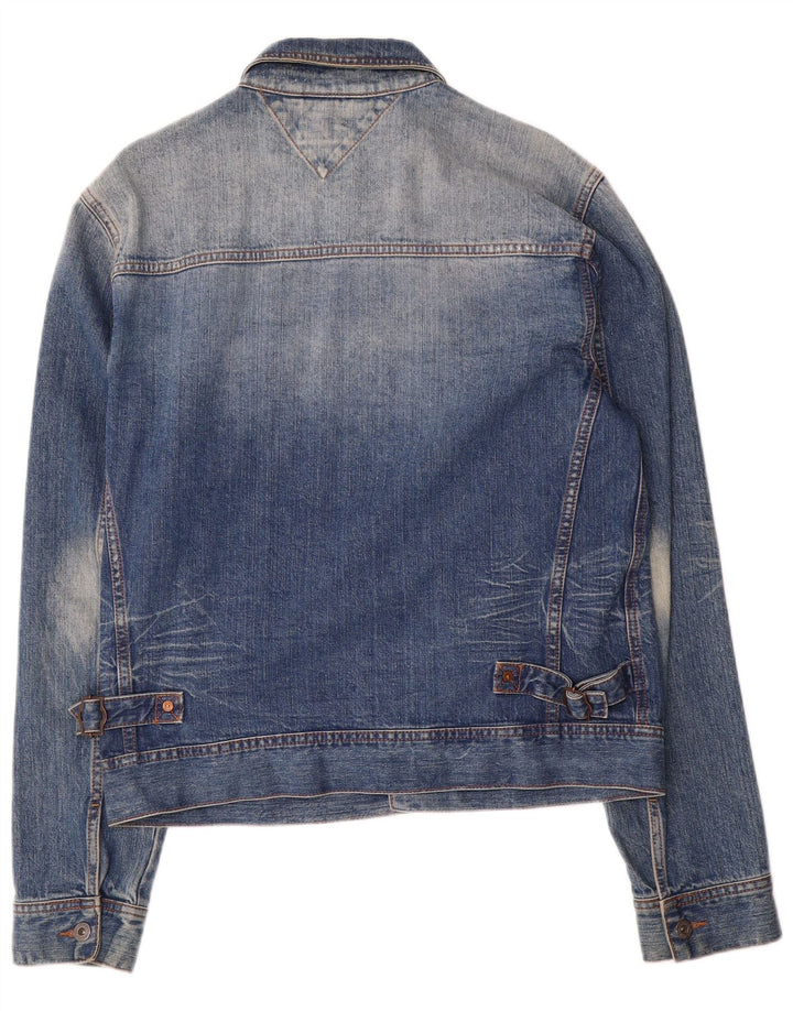 Tommy Hilfiger Veste en jean pour femme UK 16 Large Bleu Coton