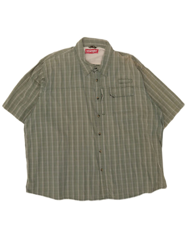 Wrangler Chemise à manches courtes pour homme 3XL Vert rayé
