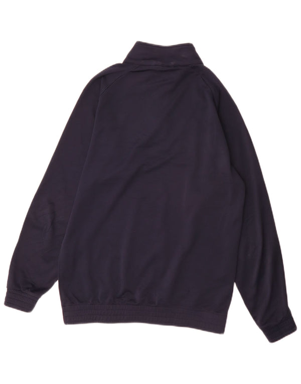 Umbro Haut de survêtement à col zippé pour homme Coupe régulière XS Bleu marine Sports