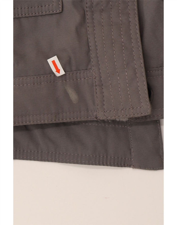 Hollister Veste Sherpa Parka À Capuche Pour Femme UK 14 Gris Moyen Polyester