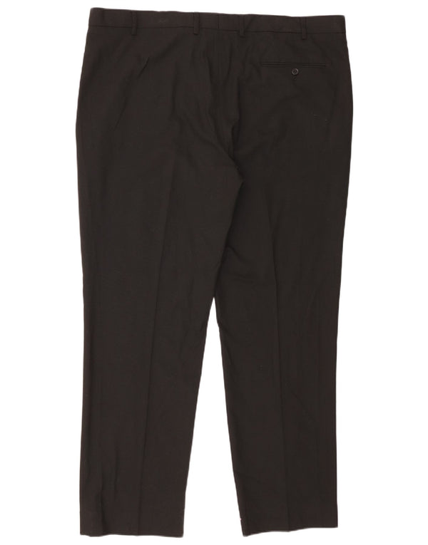 Marks & Spencer Pantalon de costume coupe classique pour homme W42 L31 Noir Polyester