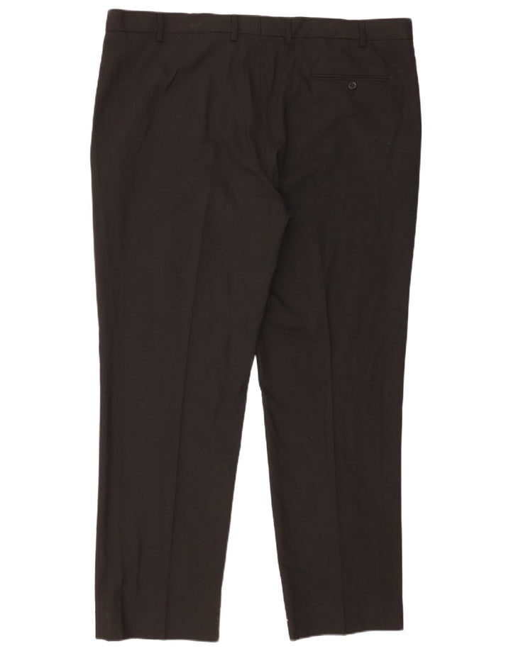 Marks & Spencer Pantalon de costume coupe classique pour homme W42 L31 Noir Polyester
