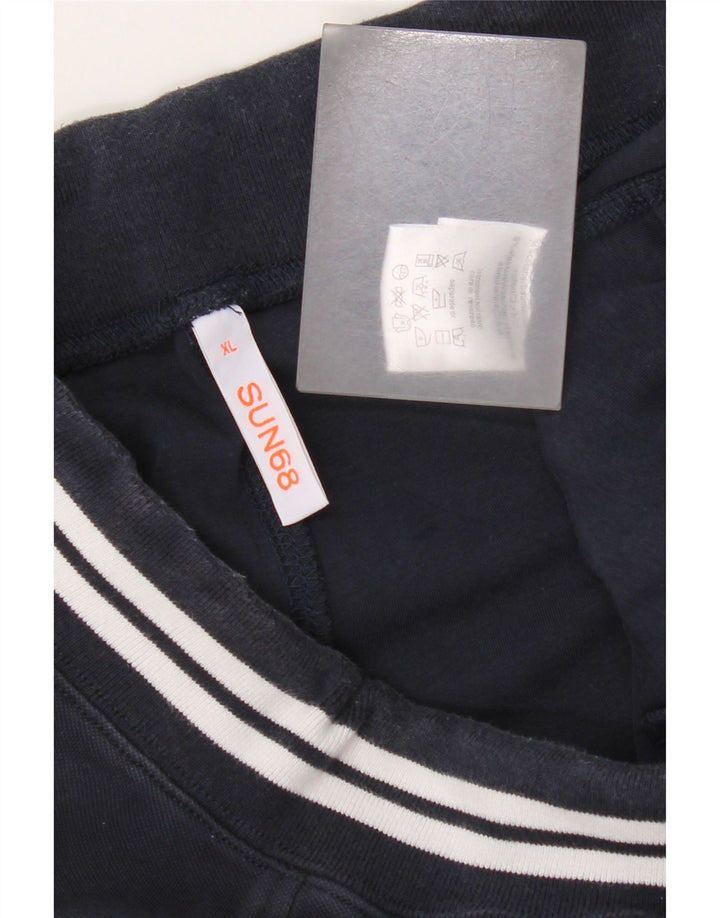Sun68 Pantalon de Survêtement Homme XL Bleu Marine Coton