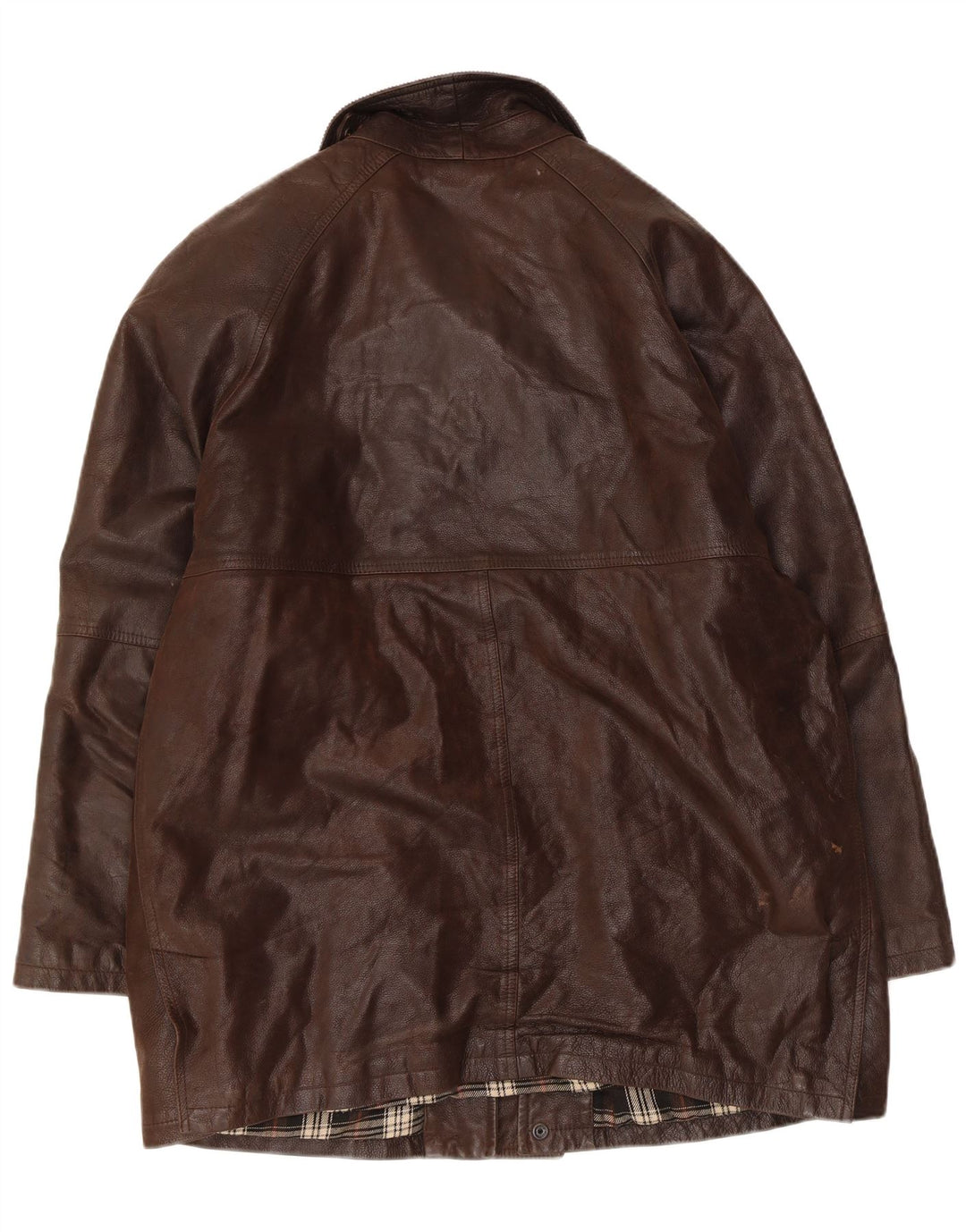 veste en cuir homme vintage IT 50 Grand cuir marron