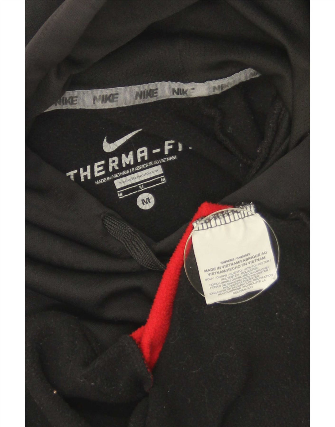 Nike Pull à capuche pour femme UK 14 Polyester color block noir moyen