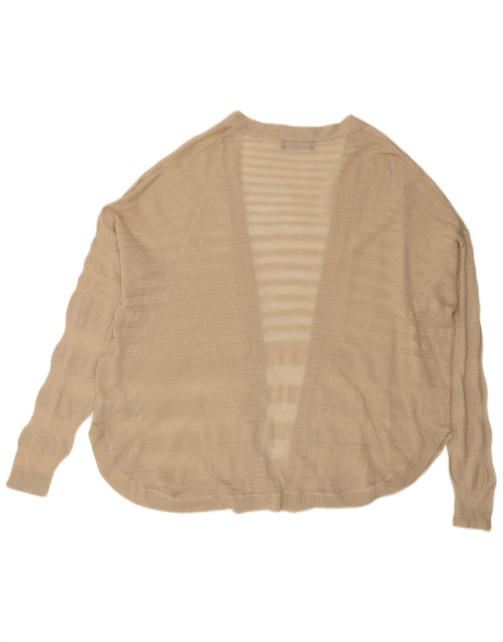 MARKS & SPENCER Cardigan surdimensionné pour femme UK 18 XL Beige rayé