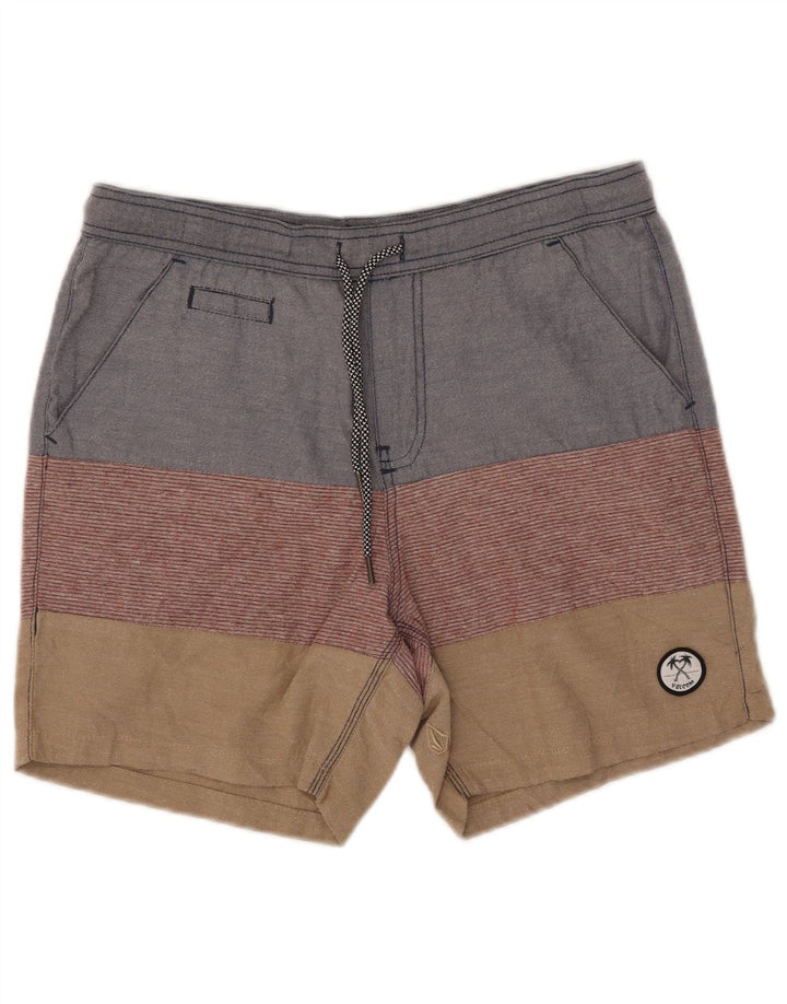 Volcom Short décontracté pour homme W32 en coton color block multicolore moyen
