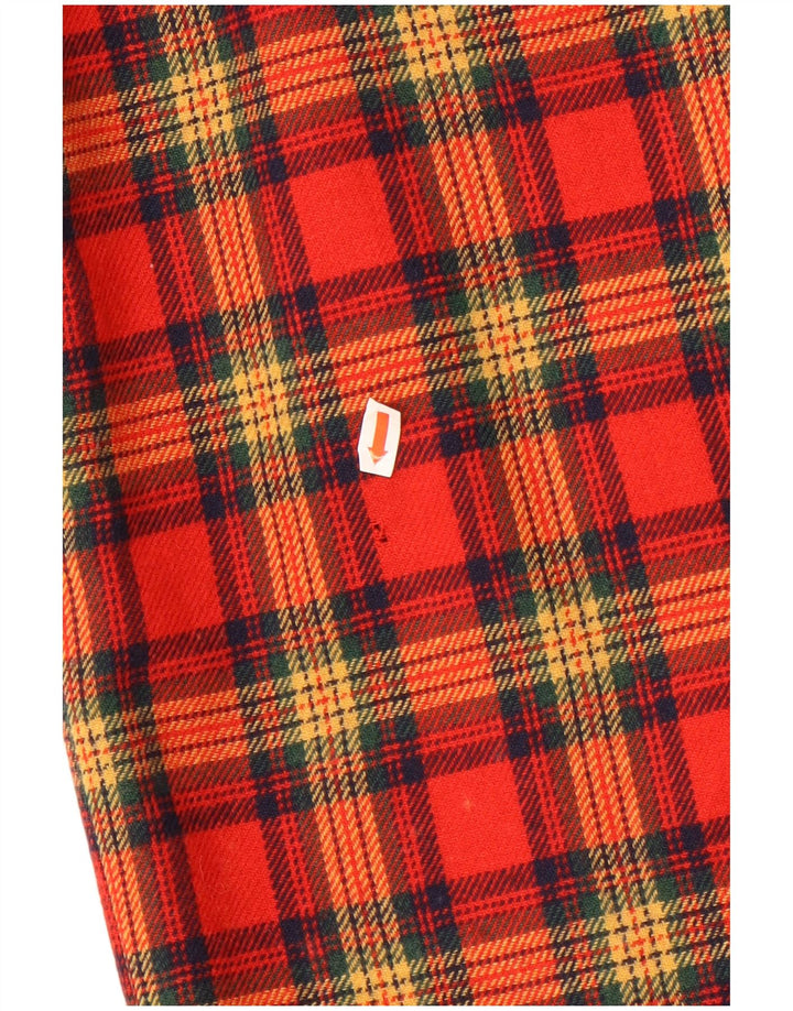 vintage Femme Mini Jupe W25 XS Plaid Rouge