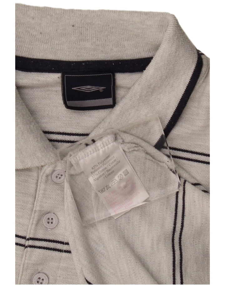 Umbro Polo Homme XL Gris Rayé Polyester