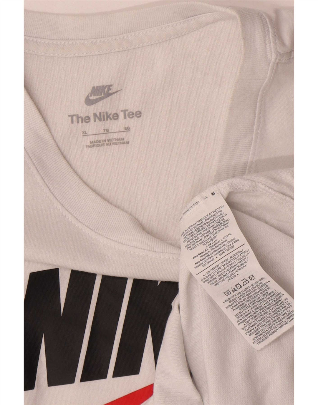 Nike T-shirt graphique pour homme XL en coton blanc