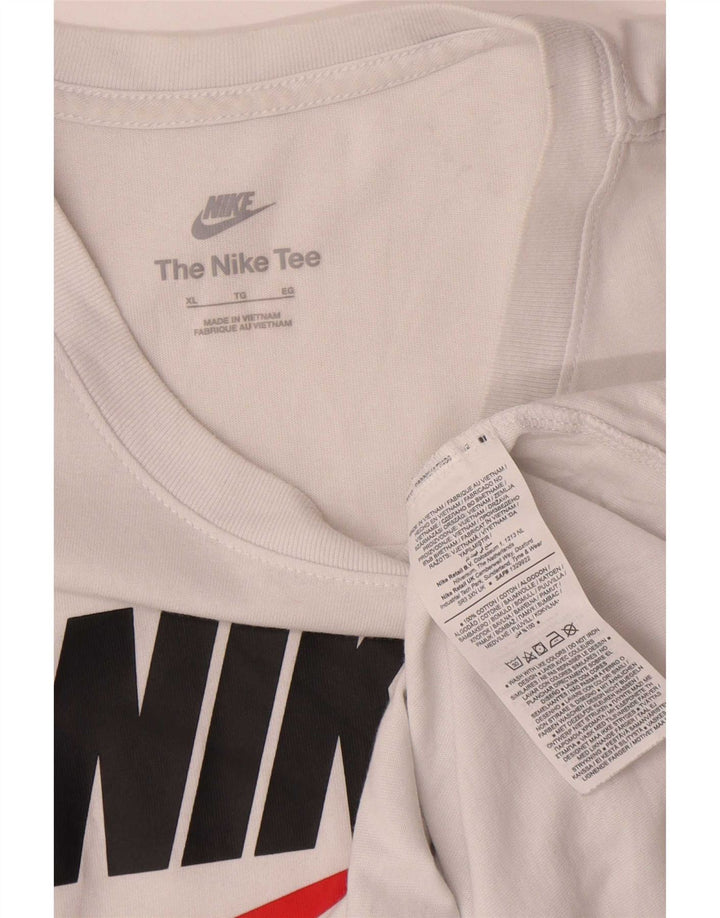 Nike T-shirt graphique pour homme XL en coton blanc