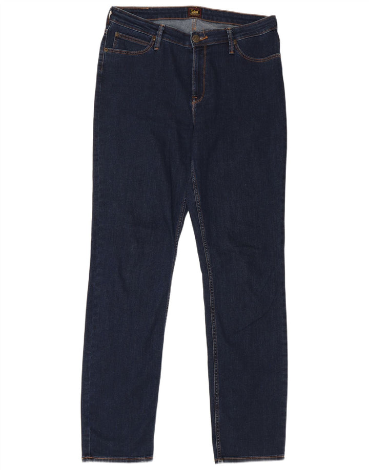 Lee Jean Droit Marion Femme W32 L33 Bleu Marine Coton