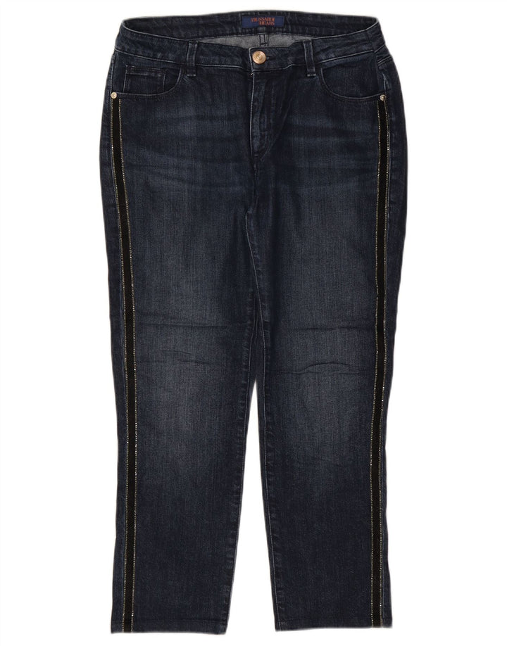 TRUSSARDI Jean Court W30 L24 Bleu Marine Coton Femme