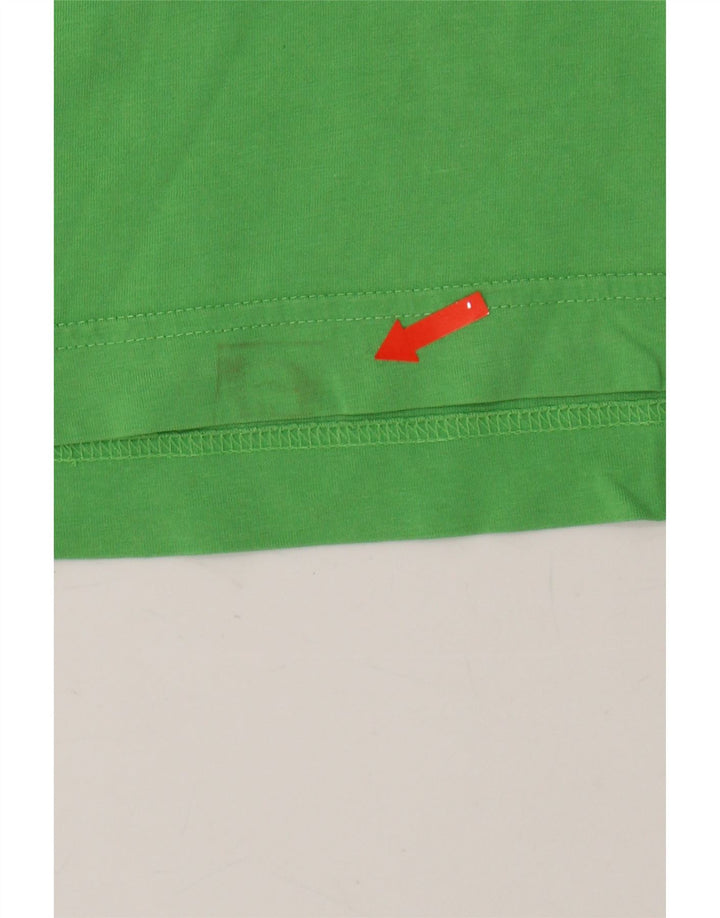 PUMA Mens Polo Shirt XL Green Striped Vintage Puma and Second-Hand Puma from Messina Hembry 