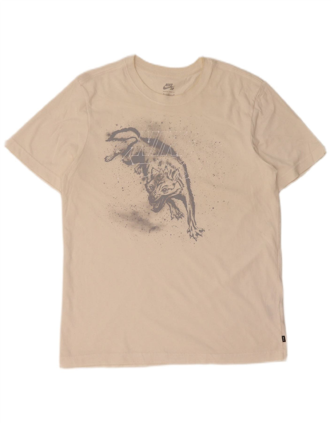 Nike Hommes Dri Fit Graphic T-Shirt Haut Blanc Moyen Coton