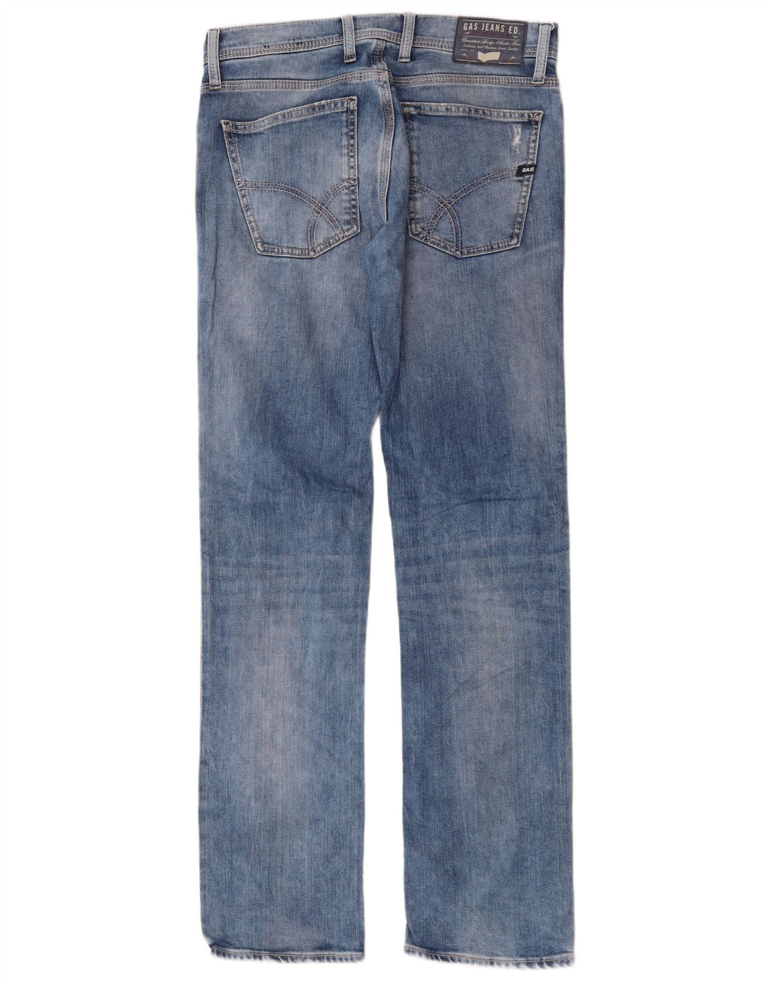 Gas Jean droit femme W30 L34 bleu coton