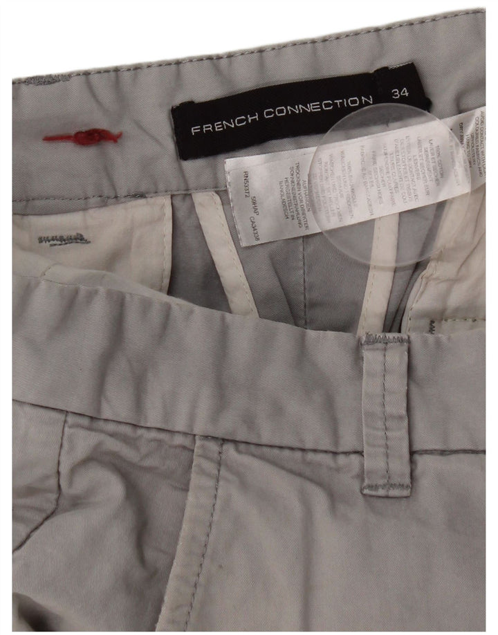 French Connection Short Chino Homme W34 Large Gris Coton