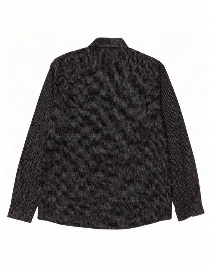 Angelo Litrico Chemise Homme Taille 45/46 2XL Coton Taché Noir