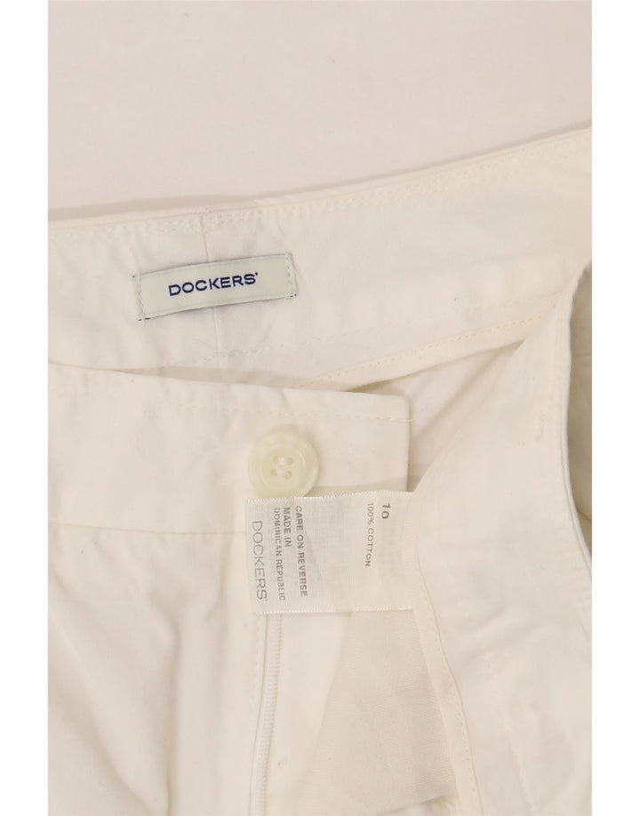 DOCKERS Womens Chino Shorts US 10 Large W32  White Cotton Vintage Dockers and Second-Hand Dockers from Messina Hembry 
