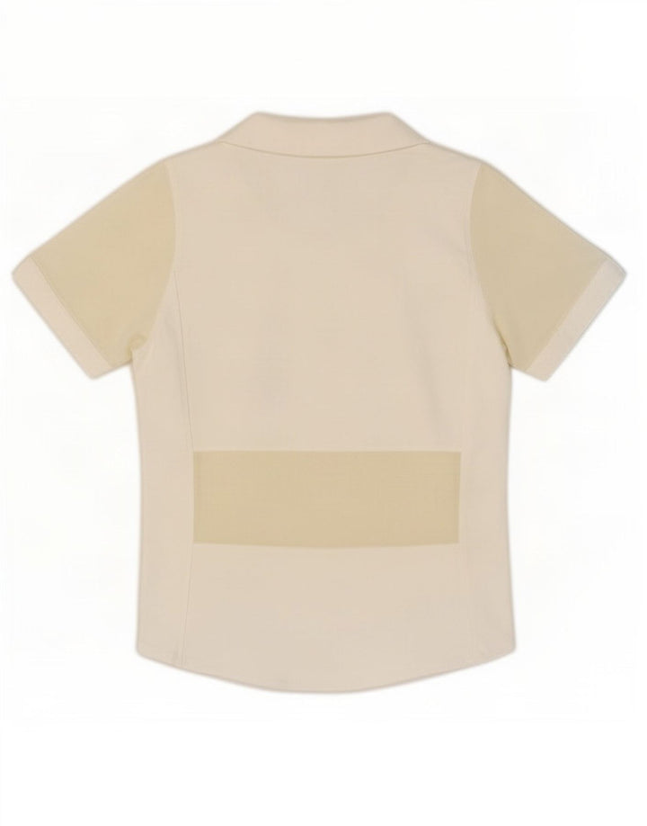 Polo Nike Femme US 8/10 Polyester Colorblock Blanc Moyen