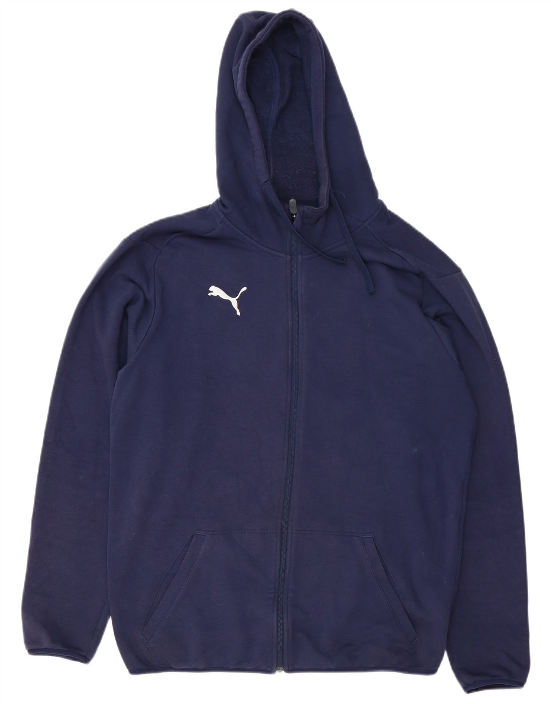Puma Sweat à Capuche Zippé Homme Bleu Marine Moyen Coton