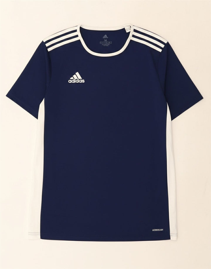Adidas Hommes Aeroready T-Shirt Haut Bleu Marine Colorblock Polyester