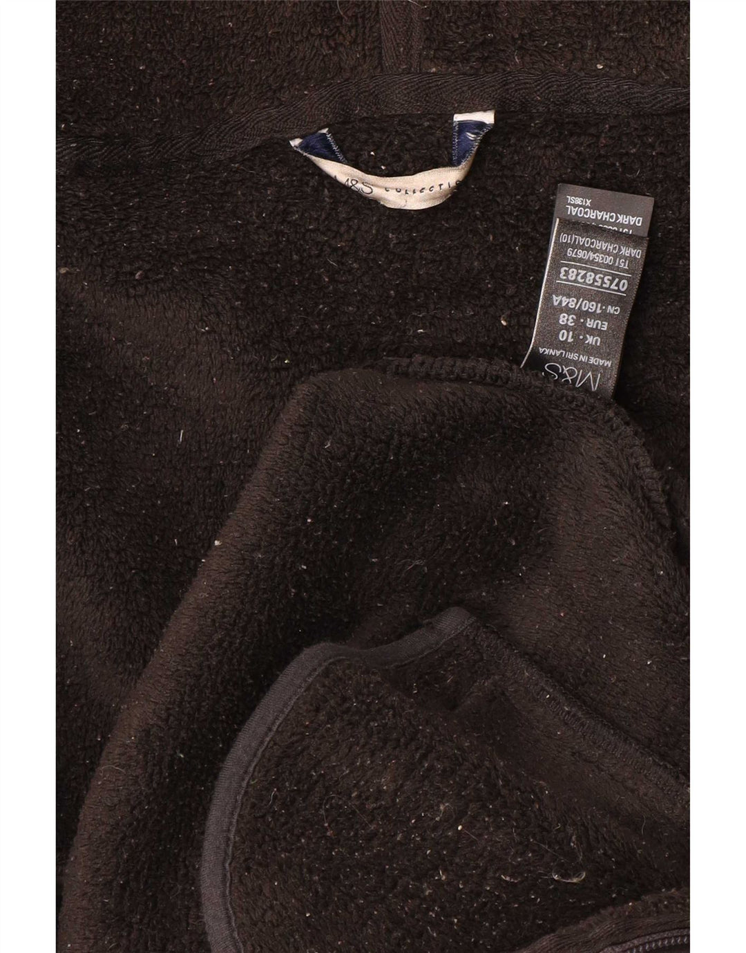 Marks & Spencer Veste de survêtement à capuche pour femme UK 10 Small Gris