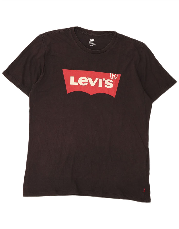Levi's T-Shirt Graphique Top XL Homme Noir Coton