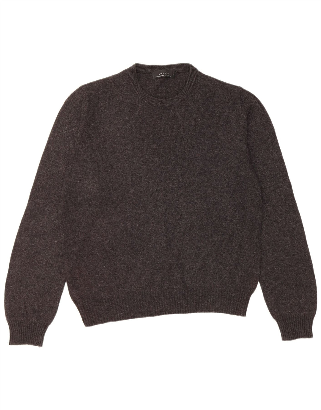 Zara Pull à col rond pour homme Noir moyen