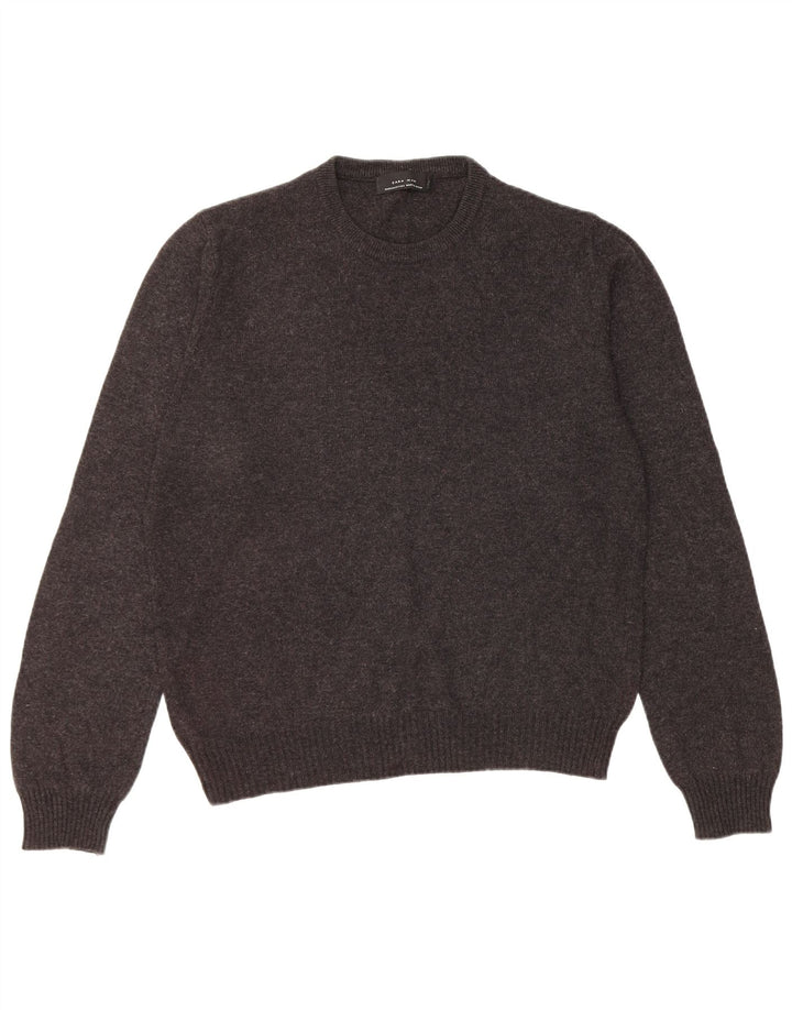Zara Pull à col rond pour homme Noir moyen