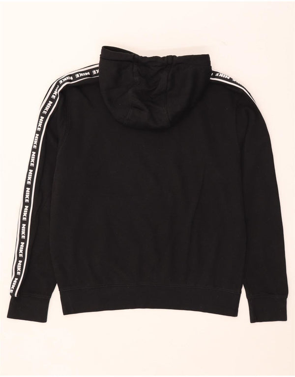 Nike Pull à capuche graphique en coton noir moyen pour homme
