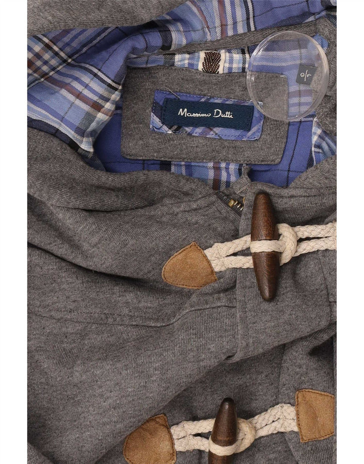 Massimo Dutti Pull à capuche zippé pour homme, grand gris