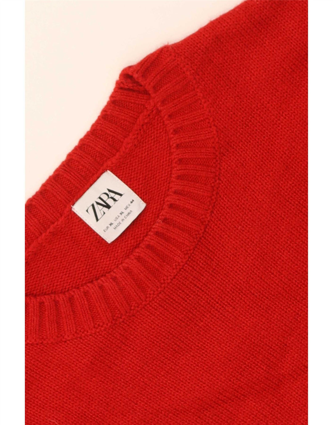 Zara Pull ras du cou pour homme XL Rouge