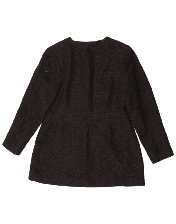 Zara Veste Blazer 4 Boutons Femme UK 18 XL Noir